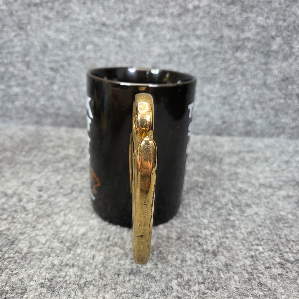 Hustler Brass Knuckles Handle Coffee Mug Black with Novelty Phrase Y2k - Picture 4 of 6